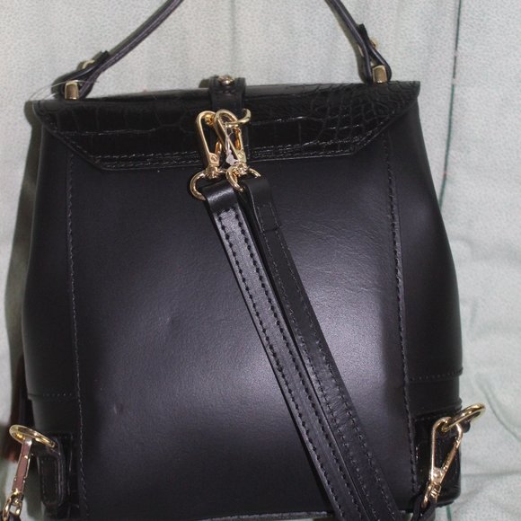 NWT House of Harlow 1960 Italy Genuine Leather Handbag Backpack Bacl To School main image 7